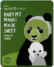 Holika Holika Baby Pet Magic Mask Sheet Vitality Panda - Тканевая маска-мордочка против темных кругов под глазами, Панда, 22 мл