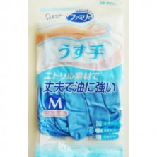 ST Резиновые перчатки  “Family”  (тонкие, без внутреннего покрытия) синие РАЗМЕР M, 1 пара