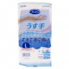 ST Резиновые перчатки  “Family” (тонкие, без внутреннего покрытия) синие РАЗМЕР L, 1 пара
