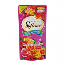 Nihon Detergent Кондиционер для белья "Softener premium rose" (дезодорирующий с антибактериальным эффектом и богатым ароматом роз (мягкая упаковка)  500 мл