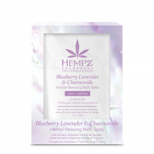 Hempz Blueberry Lavender & Chamomile Herbal Relaxing Bath Salts Соль для ванны расслабляющая Лаванда, Ромашка и Дикие Ягоды 2*28 гр