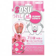 SOSU Носочки для педикюра Sosu с ароматом розы 2 пары