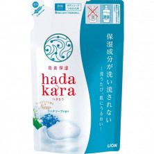 Lion Увлажняющее жидкое мыло для тела с ароматом дорогого мыла “Hadakara"  (мягкая упаковка) 360 мл